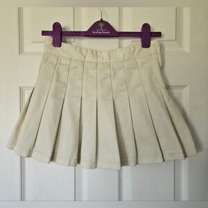 Cream Pleated Skort